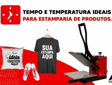Tempo e temperatura ideais para estamparia de produtos.