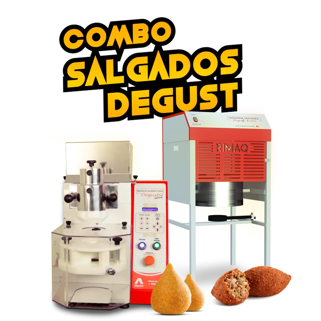 Como escolher mais de uma: Combo Degust: Máquina de Salgados e Masseira